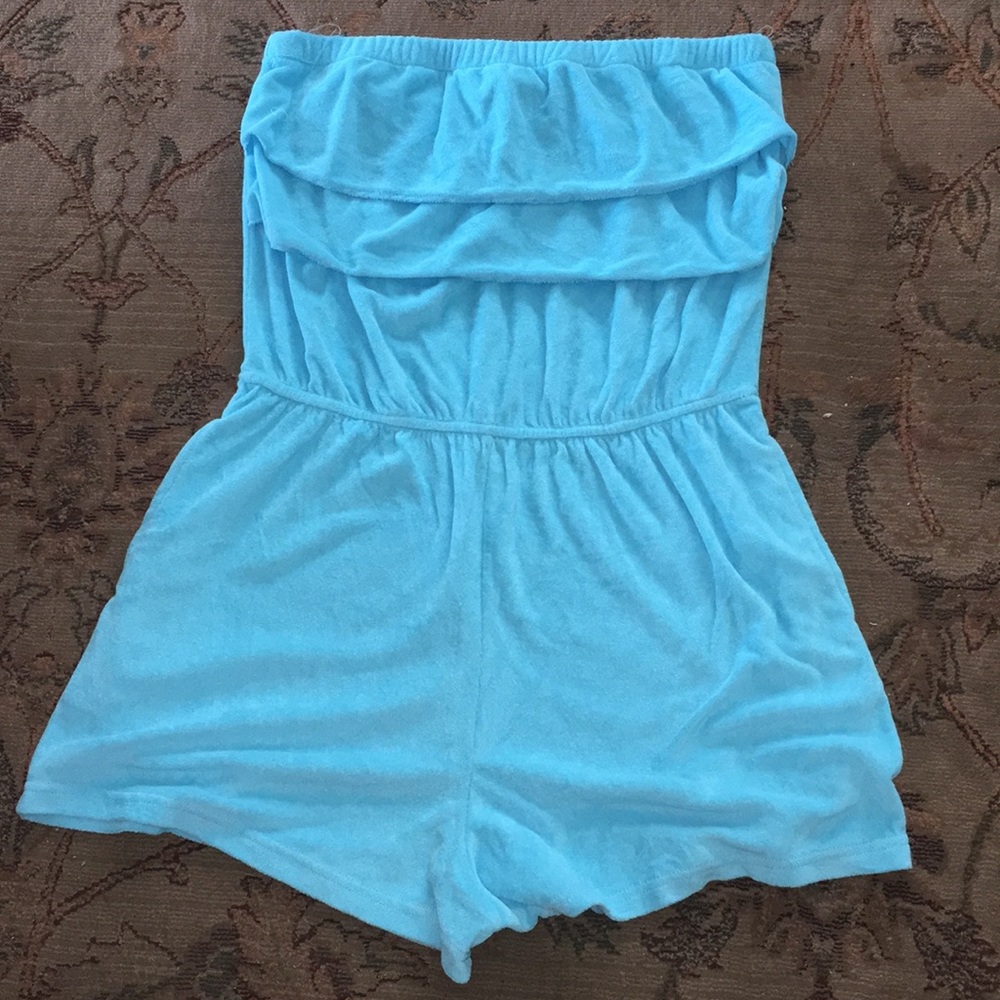 Cute blue beach romper